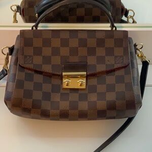 Louis Vuitton Brown Crossbody Bag with Damier Ebene Pattern